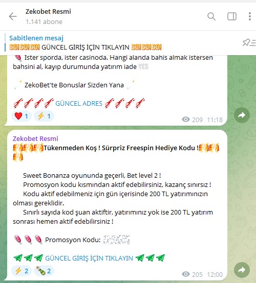 Zekobet Telegram